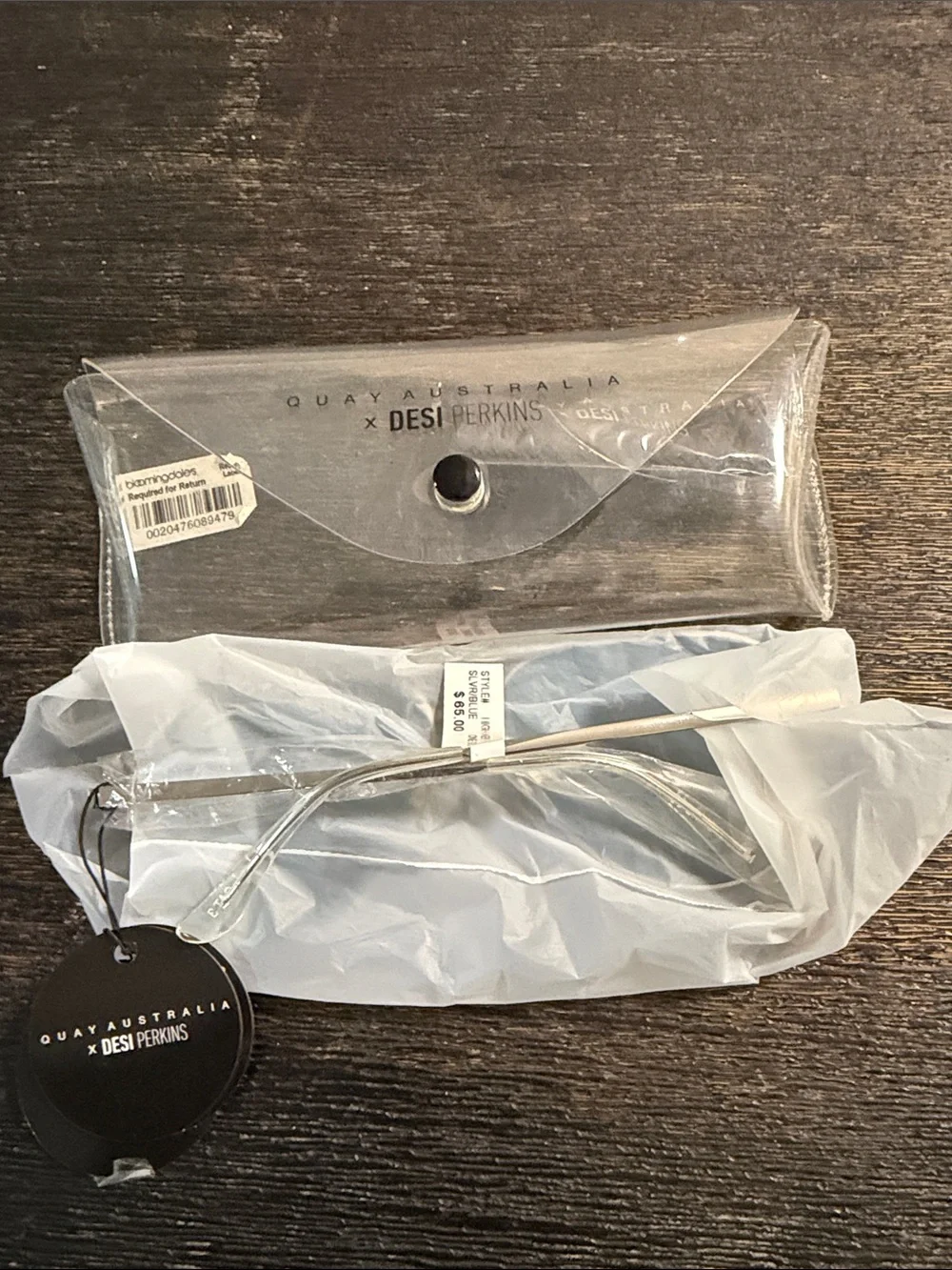 Quay Australia x Desi Perkins High Key Blue with Silver Frame